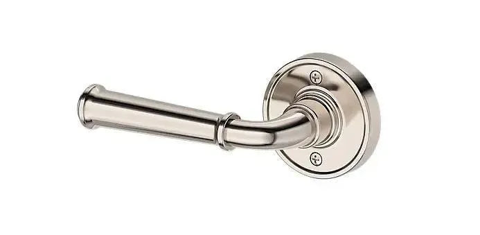 Baldwin Dunsmoor Lever with Recessed Round Rosette in Lifetime Polished Nickel finish