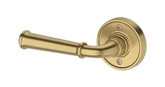 Baldwin Dunsmoor Lever with Recessed Round Rosette in Lifetime Satin Brass finish