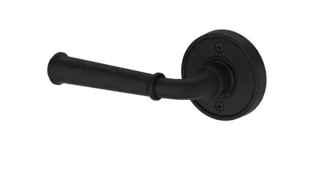 Baldwin Dunsmoor Lever with Recessed Round Rosette in Satin Black finish