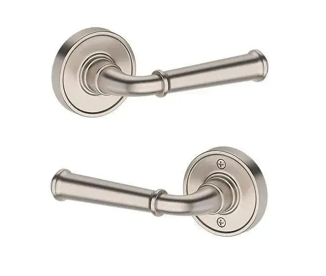 Baldwin Dunsmoor Lever with Recessed Round Rosette in Satin Nickel finish