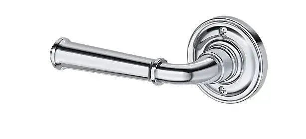 Baldwin Dunsmoor Lever with Traditional Round Rosette in Polished Chrome finish