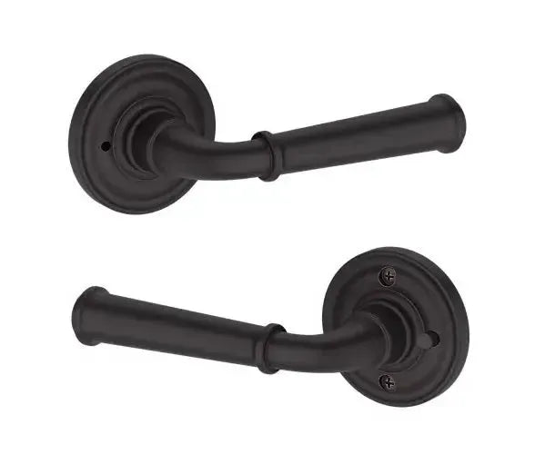Baldwin Dunsmoor Lever with Traditional Round Rosette in Venetian Bronze finish