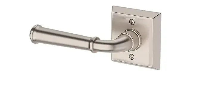 Baldwin Dunsmoor Lever with Traditional Square Rosette in Satin Nickel finish