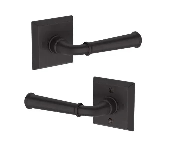 Baldwin Dunsmoor Lever with Traditional Square Rosette in Venetian Bronze finish