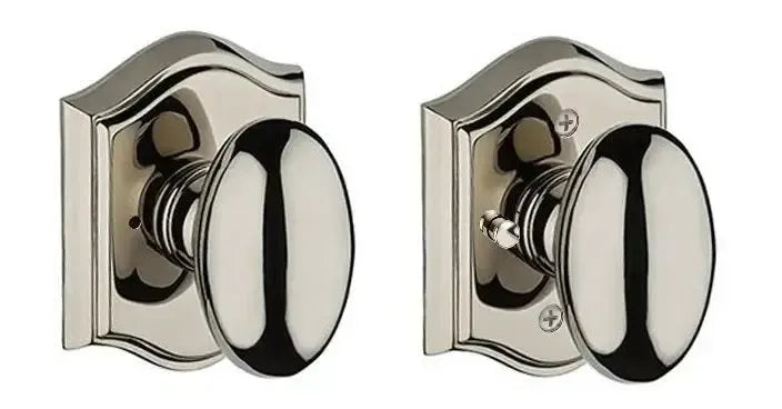 Baldwin ReserveBaldwin Ellipse Knob with Traditional Arch Rosette in 