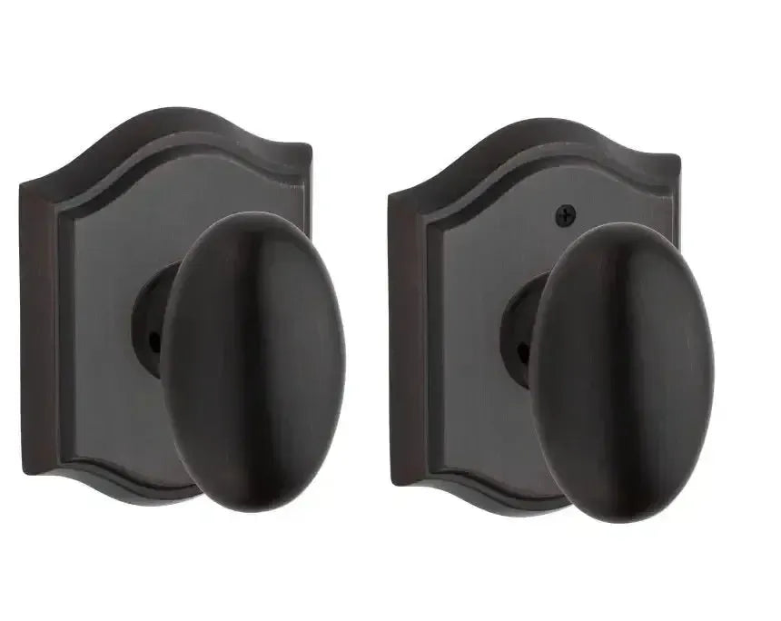 Baldwin ReserveBaldwin Ellipse Knob with Traditional Arch Rosette in 