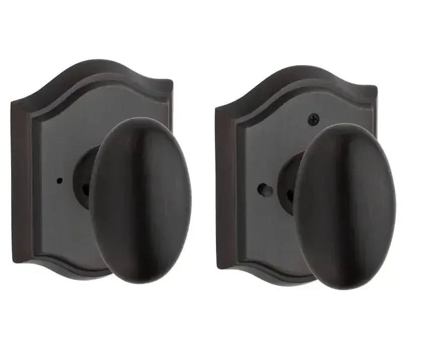 Baldwin ReserveBaldwin Ellipse Knob with Traditional Arch Rosette in 