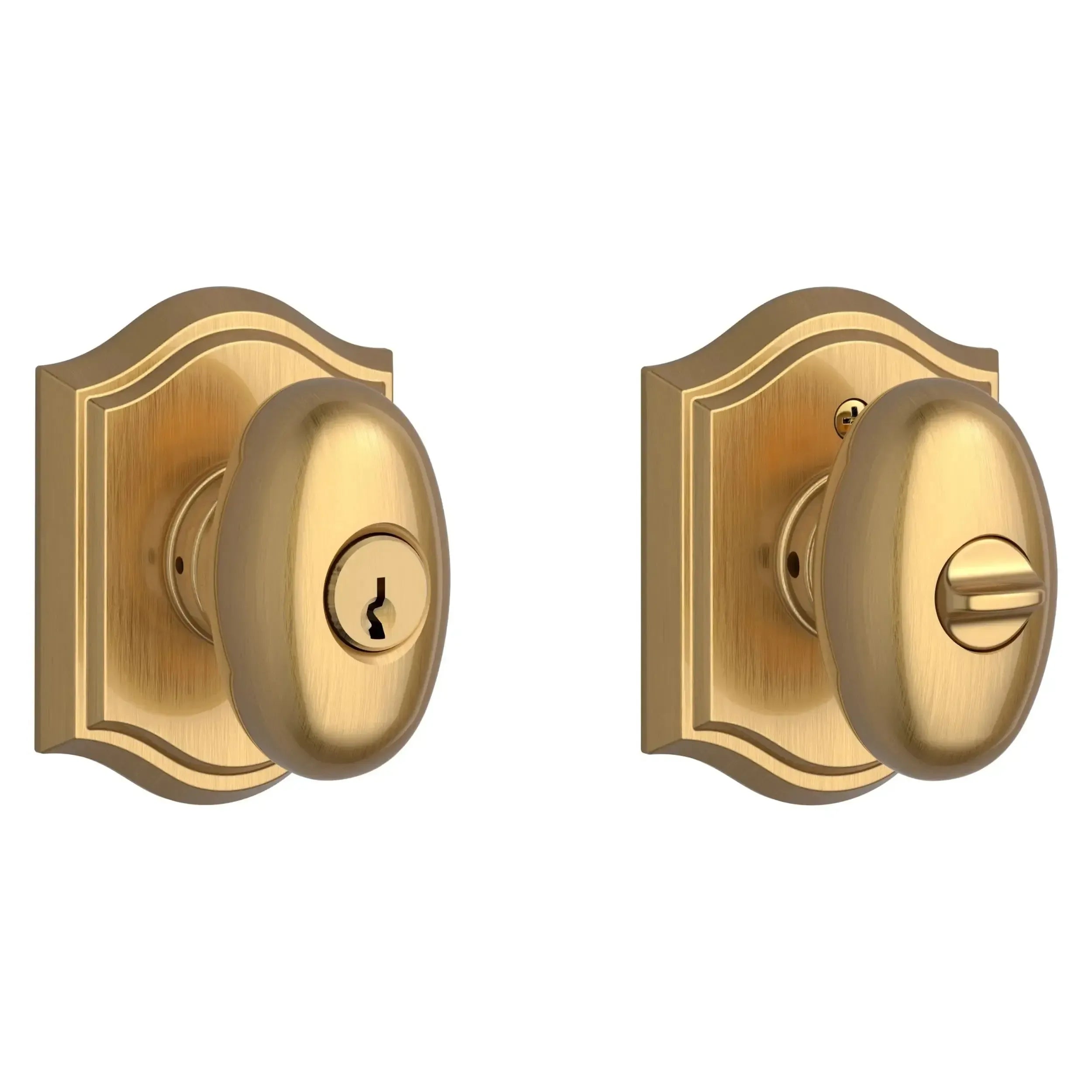 Baldwin ReserveBaldwin Ellipse Knob with Traditional Arch Rosette in 