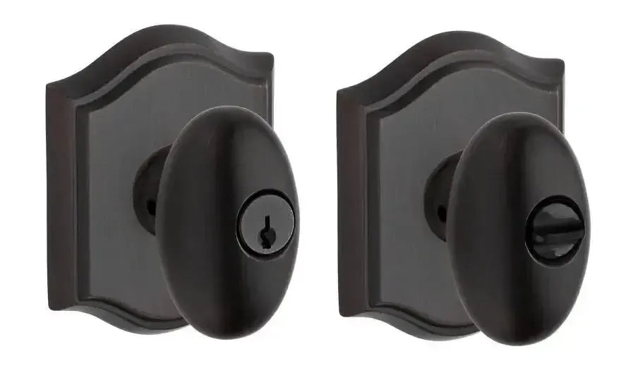 Baldwin ReserveBaldwin Ellipse Knob with Traditional Arch Rosette in 