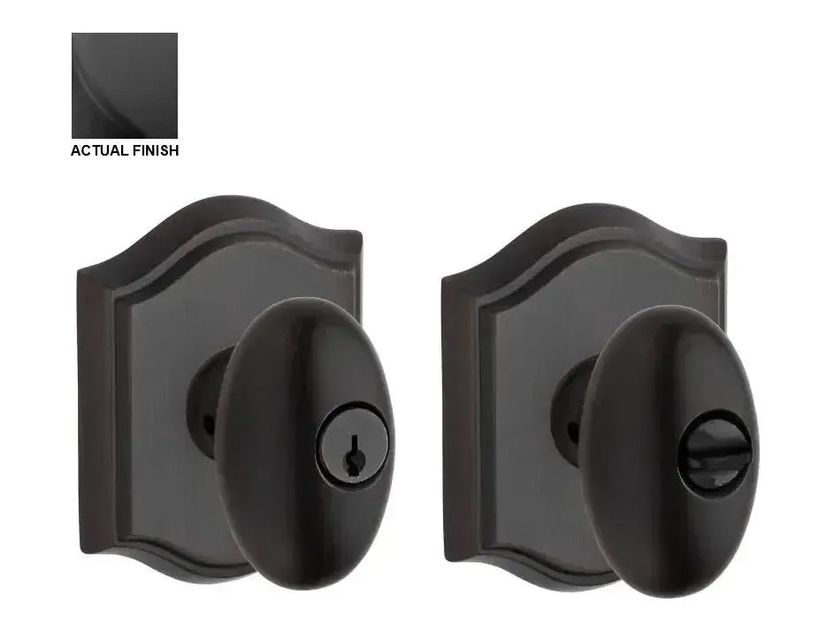 Baldwin ReserveBaldwin Ellipse Knob with Traditional Arch Rosette in 