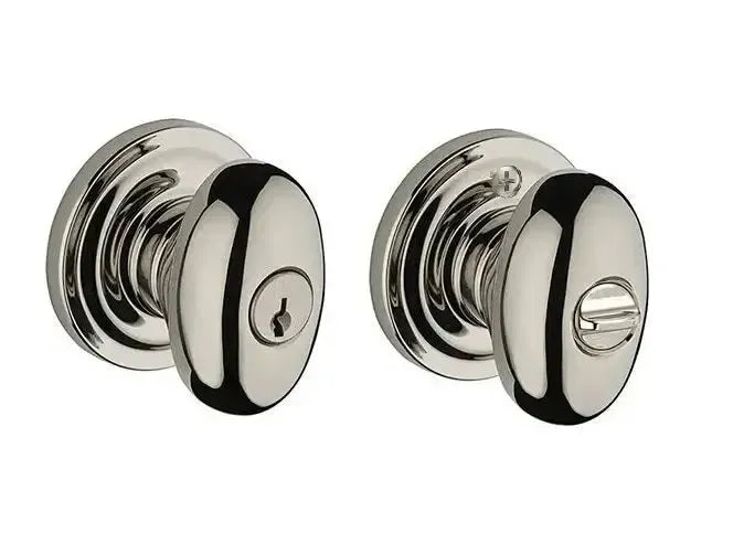 Baldwin ReserveBaldwin Ellipse Knob with Traditional Round Rosette in 