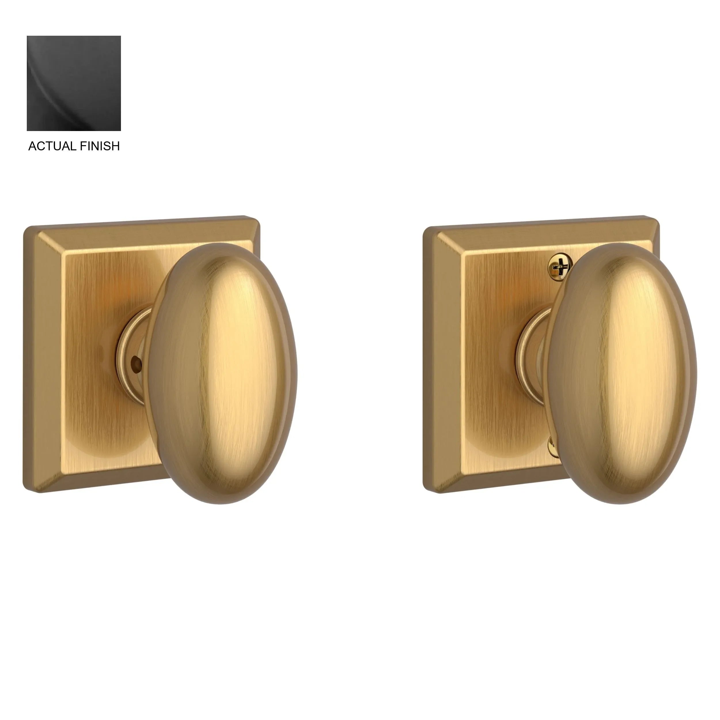 Baldwin ReserveBaldwin Ellipse Knob with Traditional Square Rosette in 