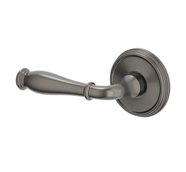 The Baldwin Estate L034 Nashville Lever with 5078 Rosette in Graphite Nickel finish.
