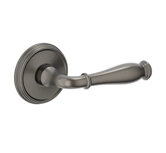 The Baldwin Estate L034 Nashville Lever with 5078 Rosette in Graphite Nickel finish.