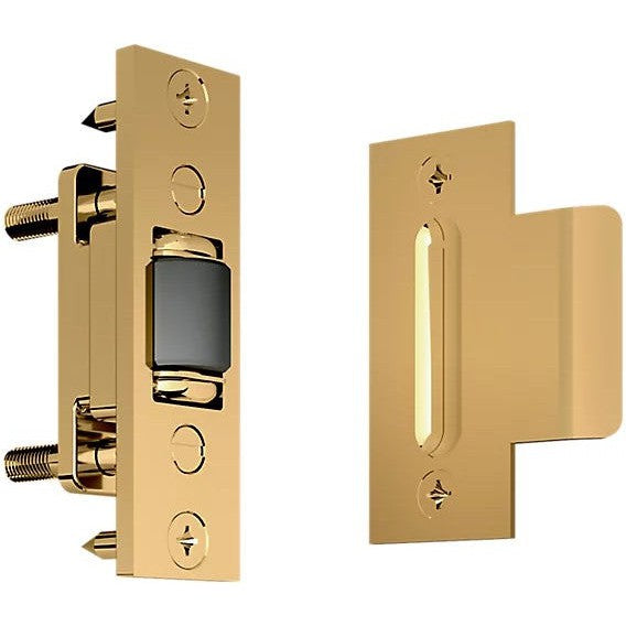 Baldwin Estate 0432 Roller Latch with T Strike in Lifetime Polished Brass finish