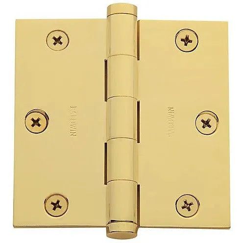 Baldwin Estate 1035 3.5" Square Corner Hinge in Lifetime Polished Brass finish
