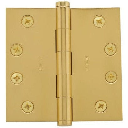 Baldwin Estate 1040 4" Square Corner Hinge in Lifetime Polished Brass finish