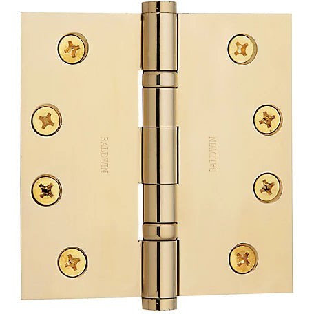 Baldwin Estate 1041 4" Ball Bearing Hinge in Lifetime Polished Brass finish