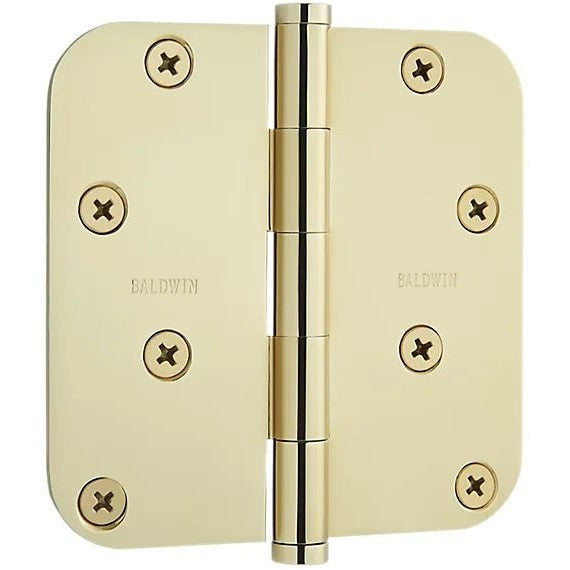 Baldwin Estate 1140 5/8" Radius Corner Hinge in Lifetime Polished Brass finish