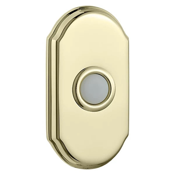 Baldwin Estate 4862 Arch Bell Button in Lifetime Polished Brass finish