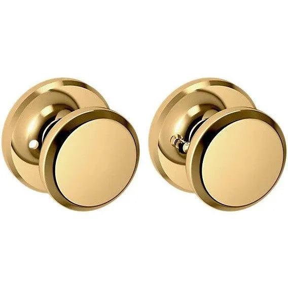 Baldwin Estate 5023 Privacy Knob with R016 Rosette in Lifetime Polished Brass finish