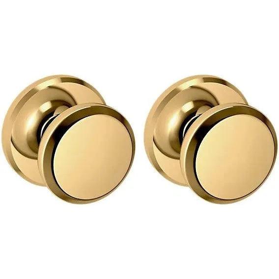 Baldwin Estate 5023 Full Dummy Knob with R016 Rosette in Lifetime Polished Brass finish