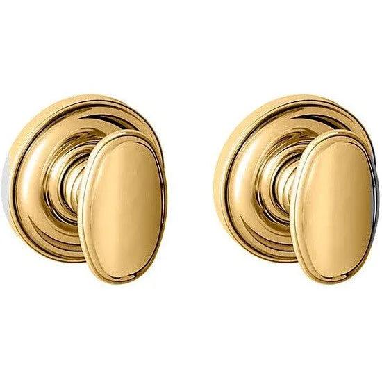 Baldwin Estate 5057 Full Dummy Knob with 5048 Rosette in Lifetime Polished Brass finish