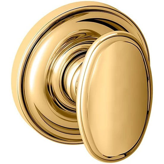 Baldwin Estate 5057 Passage Knob with 5048 Rosette in Lifetime Polished Brass finish