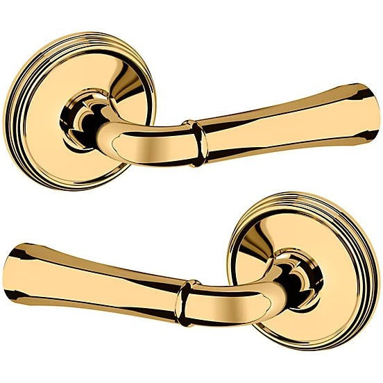 Baldwin Estate 5113 Full Dummy Lever with 5078 Rosette in Lifetime Polished Brass finish