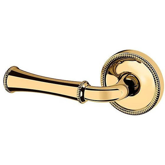 Baldwin Estate 5118 Left Handed Half Dummy Lever with 5076 Rosette in Lifetime Polished Brass finish