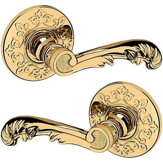 Baldwin Estate 5121 Full Dummy Lever with R012 Rosette in Lifetime Polished Brass finish