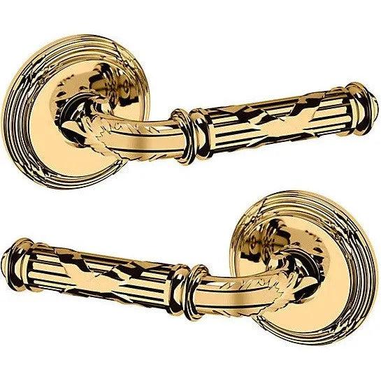 Baldwin Estate 5122 Full Dummy Lever with 5022 Rosette in Lifetime Polished Brass finish