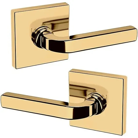 Baldwin Estate 5190 Full Dummy Lever with R017 Rosette in Lifetime Polished Brass finish