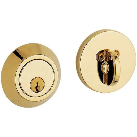 Baldwin Estate 8241 Contemporary Deadbolt in Lifetime Polished Brass finish