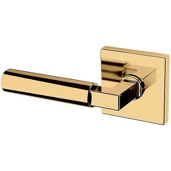 Baldwin Estate L029 Gramercy Left Handed Half Dummy Lever with R017 Rosette in Lifetime Polished Brass finish