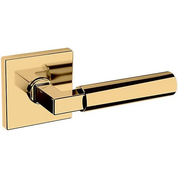 Baldwin Estate L029 Gramercy Right Handed Half Dummy Lever with R017 Rosette in Lifetime Polished Brass finish