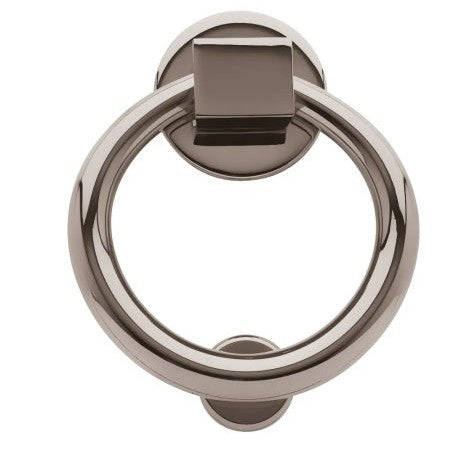 The Baldwin Estate 0195 Ring Door Knocker in Lifetime Polished Nickel finish