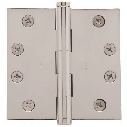 Baldwin Estate 1040 4" Square Corner Hinge in Lifetime Polished Nickel finish