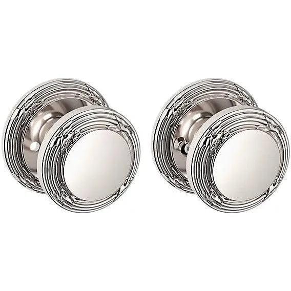 Baldwin Estate 5013 Privacy Knob with 5021 Rosette in Lifetime Polished Nickel finish
