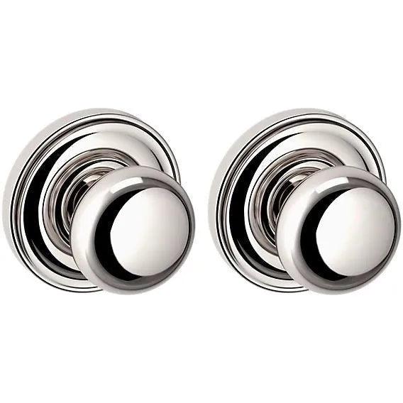 Baldwin Estate 5030 Passage Knob with 5048 Rosette in Lifetime Polished Nickel finish