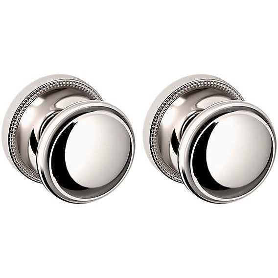 Baldwin Estate 5069 Full Dummy Knob with 5076 Rosette in Lifetime Polished Nickel finish