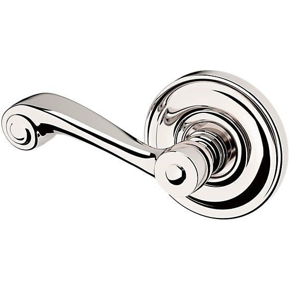 Baldwin Estate 5103 Left Handed Half Dummy Lever with 5048 Rosette in Lifetime Polished Nickel finish