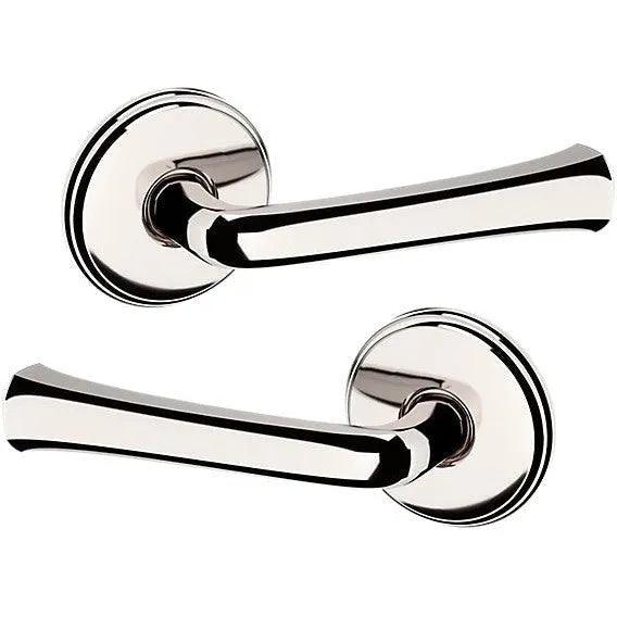 Baldwin Estate 5112 Full Dummy Lever with 5075 Rosette in Lifetime Polished Nickel finish