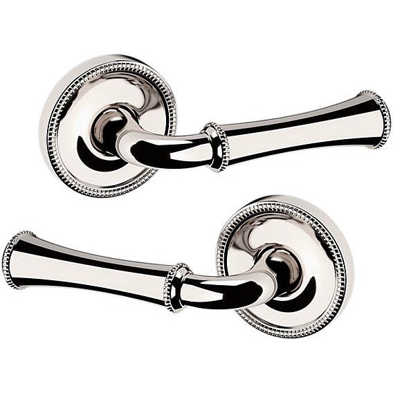 Baldwin Estate 5118 Full Dummy Lever with 5076 Rosette in Lifetime Polished Nickel finish