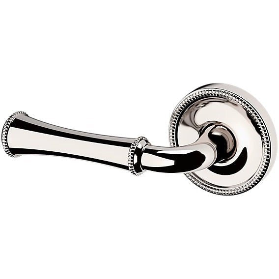 Baldwin Estate 5118 Left Handed Half Dummy Lever with 5076 Rosette in Lifetime Polished Nickel finish