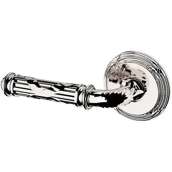 Baldwin Estate 5122 Left Handed Half Dummy Lever with 5022 Rosette in Lifetime Polished Nickel finish
