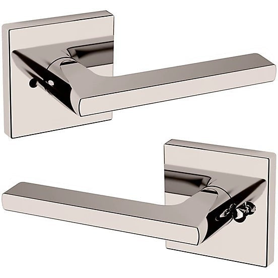 Baldwin Estate 5162 Privacy Lever with R017 Rosette in Lifetime Polished Nickel finish