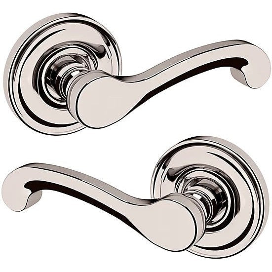 Baldwin Estate 5445V Full Dummy Lever with 5048 Rosette in Lifetime Polished Nickel finish