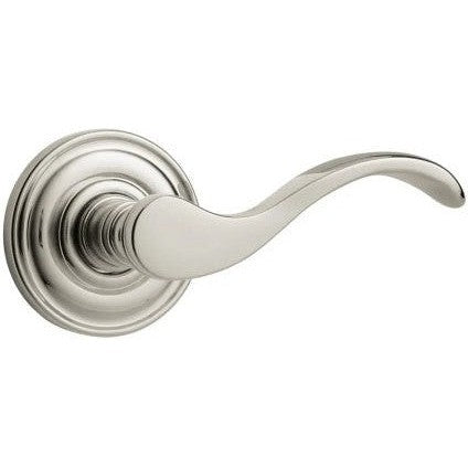 Baldwin Estate 5455V Full Dummy Lever with 5048 Rosette in Lifetime Polished Nickel finish