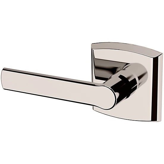 Baldwin Estate 5485V Left Handed Half Dummy Lever with R026 Rosette in Lifetime Polished Nickel finish